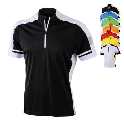 James & Nicholson Herren Rad-Shirt Fahrradtrikot MEN`S BIKE-T HALF ZIP Neu JN452
