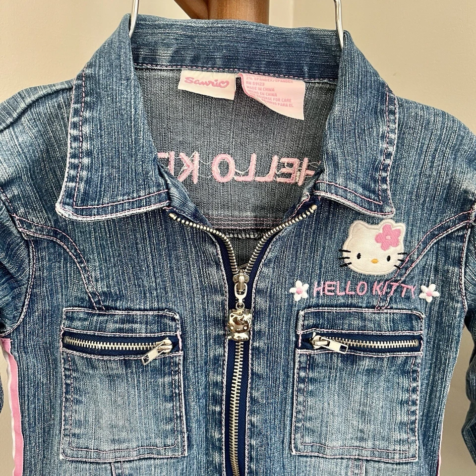 Vestido Hello Kitty Denim Cremallera Logo Niños 6 Foto 3 de 4