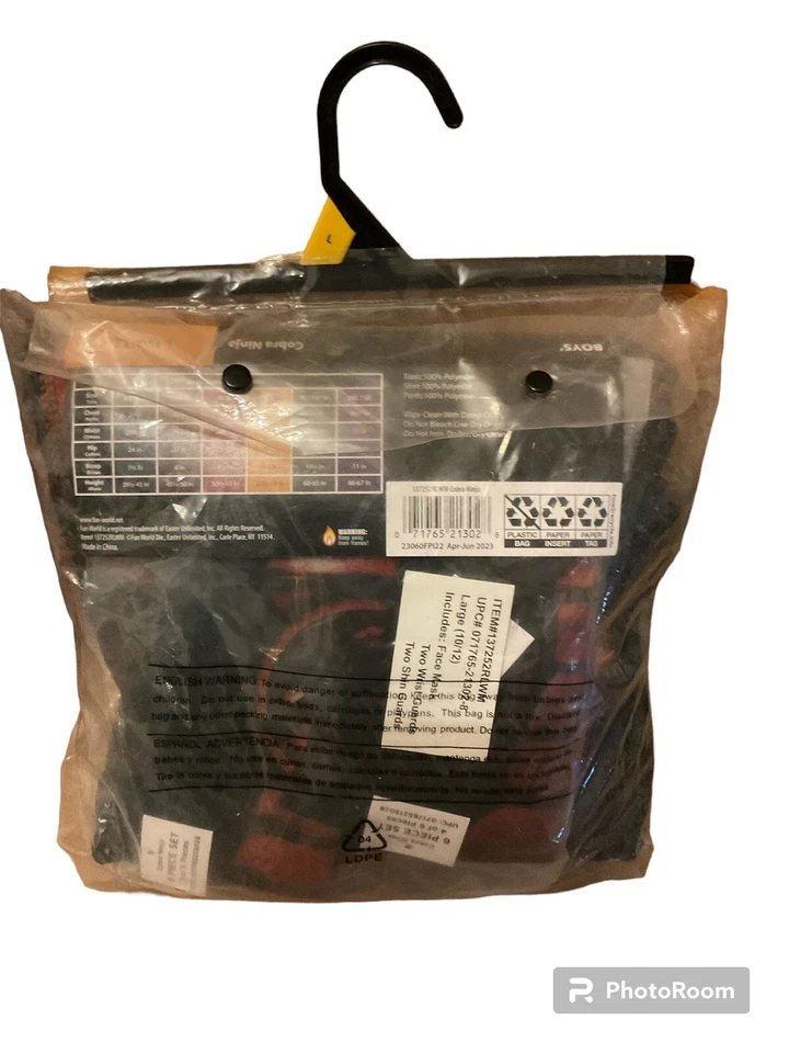 Disfraz de Halloween Cobra Ninja Niños Talla L 10/12 Cosplay Artes Marciales Foto 2 de 3