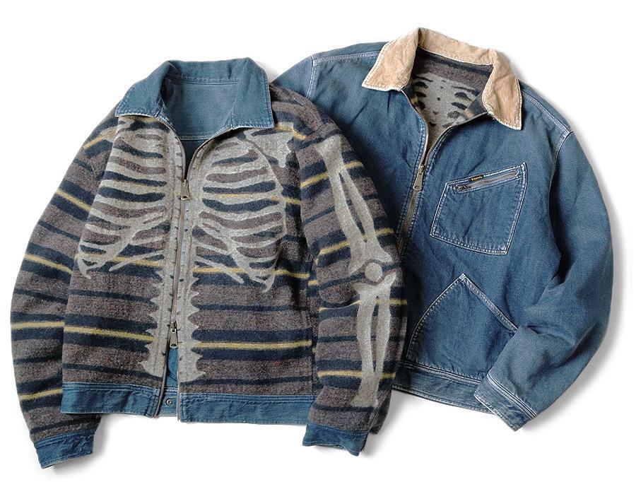 KAPITAL 11.5oz Denim Bone lining Reversible Zip-Up Work KAPITAL 11.5oz Denim Bone lining Reversible Zip-Up Work