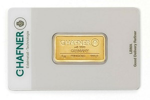 5 Gramm Goldbarren - C.Hafner Gold 999,9 Feingold Barren