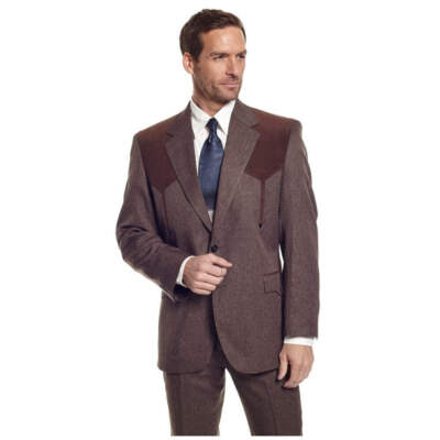CC2976 Circle S Men's Boise Heather Sport Coat - Heather Chestnut NEW