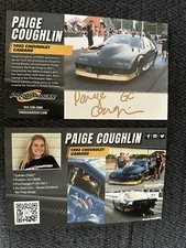 Paige Coughlin Signed Street Outlaws Promo Card 2023 PRI Show Pro Charger