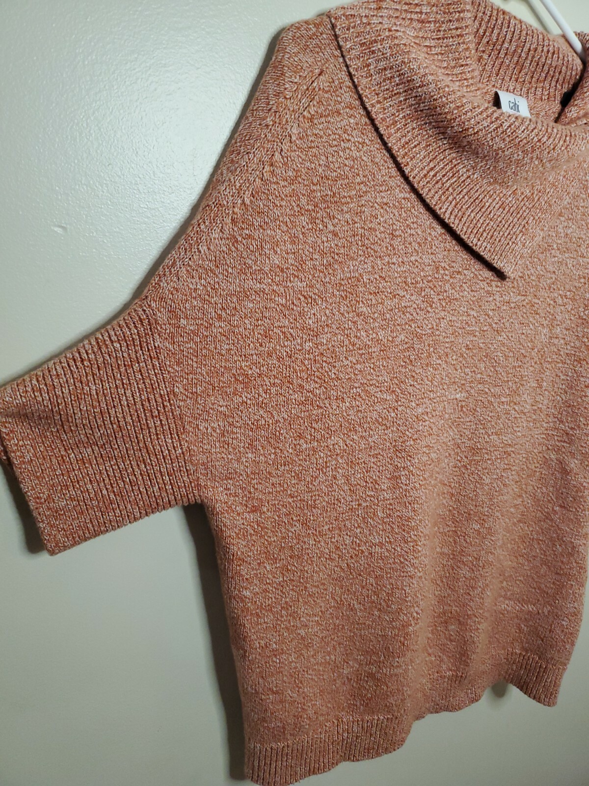 Cabi Foldover Pullover Sweater Tumeric Fleck Smal… - image 4