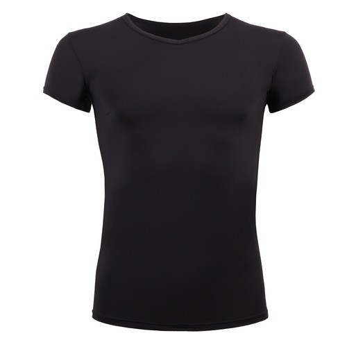 T-shirt uomo sottile morbida bodybuilding palestra top slim fitness sport stretta maglietta corta - Foto 13 di 48