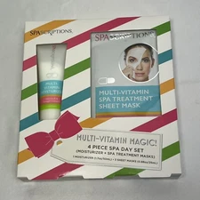 Spa Scriptions Moisturizer & Spa Masks 4 Piece Spa Day Set Multi Vitamin Magic 