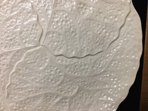 Rare Antique Minton 1936 White Leafy Plate - 9" - Picture 3 of 9