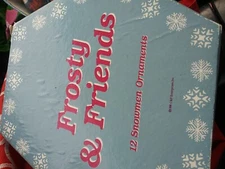 1996 Frosty & Friends 12 Paper Mache Christmas Balls C & F Enterprises