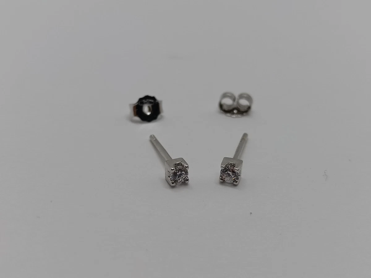 Orecchini A Bottone Con Zirconi 5A, Placcati Oro 14K, Ipoallergenici, Brillanti E Sicuri Per Pelli Sensibili - copertina