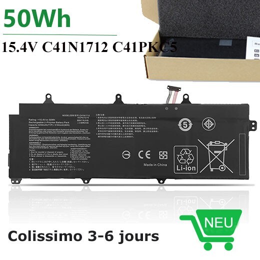 Batterie C41N1712 pour PC portable ASUS ROG Zephyrus GX501GS et GX501V