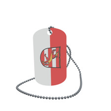 Dog Tag Flag Bunting Fox City Dog Tag Aluminium 30 x 50mm