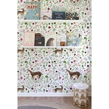 Doe Removable wallpaper white wall mural Reusable self adhesive peel & stick