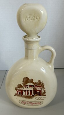 Vintage Old Fitzgerald Flagship Whiskey Decanter - Thomas Jefferson's Monticello