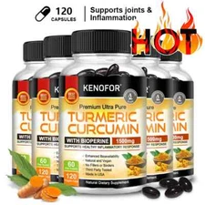 Turmeric Curcumin Supplement 1500mg,Organic Turmeric BioPerine Black Extract