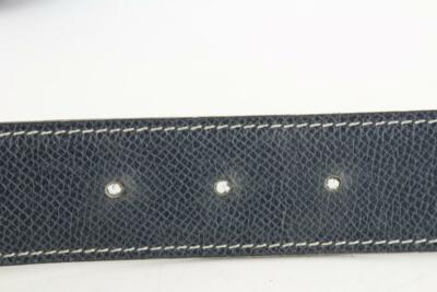 Hermès 32mm Reversible H Logo Belt Kit Matte Silver Black x Navy Blue 114h47 Hermès 32mm Reversible H Logo Belt Kit Matte Silver Black x  main image 4