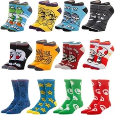 Bioworld Super Mario 12 Days Of Socks Set NEW IN STOCK