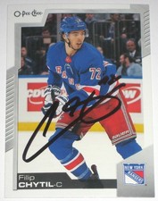 FILIP CHYTIL SIGNED 20-21 O-PEE-CHEE NEW YORK RANGERS CARD AUTOGRAPH AUTO!!