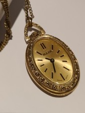 Buler Bvler Manual Pendant Watch On Chain Ornate Design Working Well