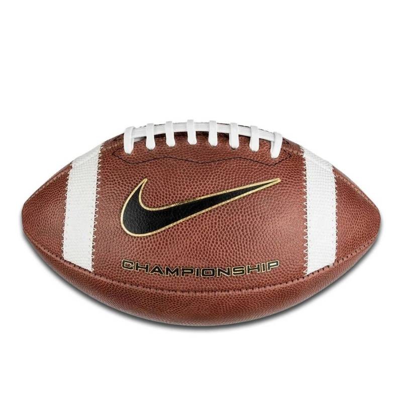 Ballon de football américain Nike Championship grip en cuir marron taille adulte
