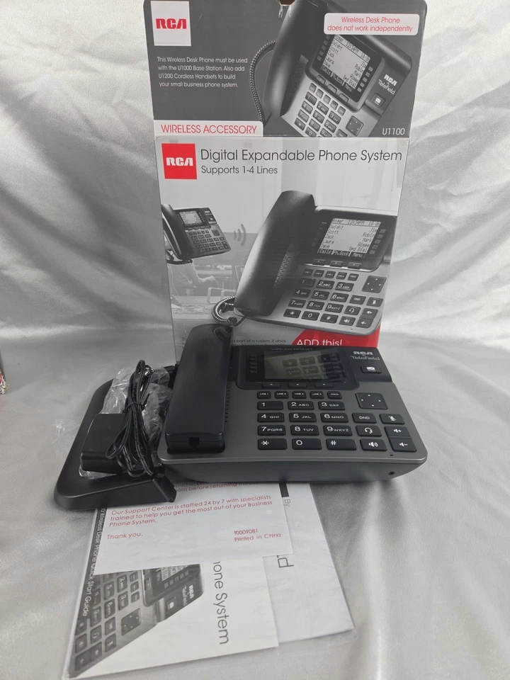 RCA Unison U1000 U1100 4-Line Base + Wireless Deskset | Tested | Light Wear - Image 4 of 4
