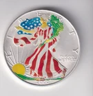 2000 AMERICAN SILVER EAGLE DOLLAR FULL-COLOR WALKING LIBERTY .999 FINE SILVER