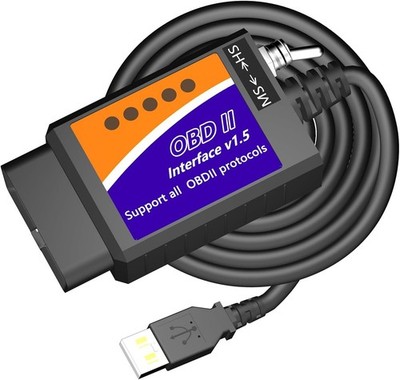 OBD2 to USB Cable Diagnostic Tool ELM327 OBD2 Code Reader Scanner ELM 327 USB In