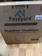 Favoyard tiefer Sitz Terrassenkissen 22 x 22 Zoll grau neu im Karton