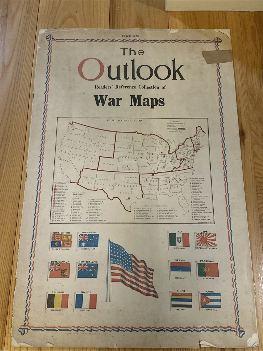 Antique World Maps & Atlases World 1910-1919 Date Range for sale