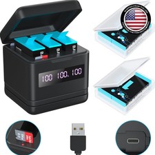 High Speed 2000mAh Battery Pack for GoPro with Smart Charger  SD Card Storage