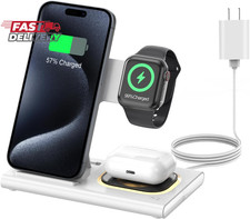 3 in 1 Foldable Charging Station for Apple Products,Wireless Charger for Iphone