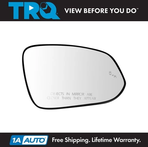 TRQ Exterior Mirror Glass Heated Blind Spot RH Side for Toyota Rav4 Tacoma