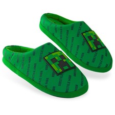 Minecraft Kids Boys Slippers Slip On Comfort Non-Slip Shoes Footwear