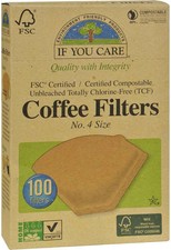 If You Care Unbleached Coffee Filters, 4 cone, 100 count