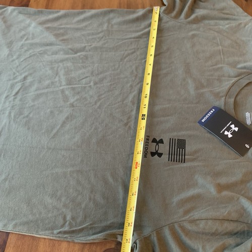 NUEVA Camiseta Under Armour Para Hombre Talla L Grande UA Verde Bandera Libertad Calce Suelto - Imagen 15 de 18
