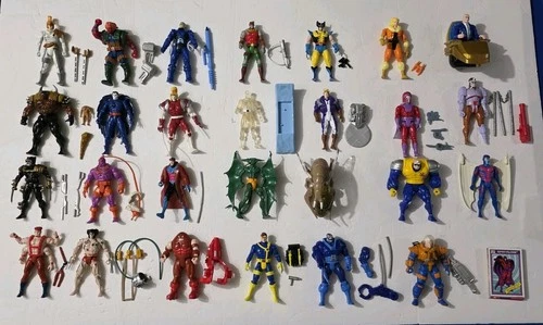 Vintage Toy Biz Marvel Uncanny X-men Action Figure Lot Of 27 & Accessories