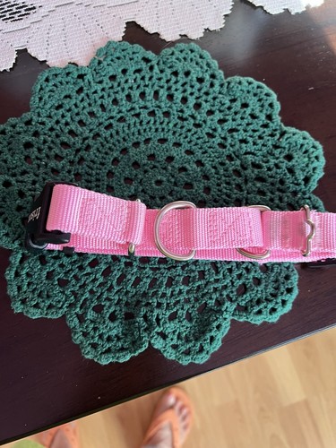 Pink dog collar.  Large, Pull control.