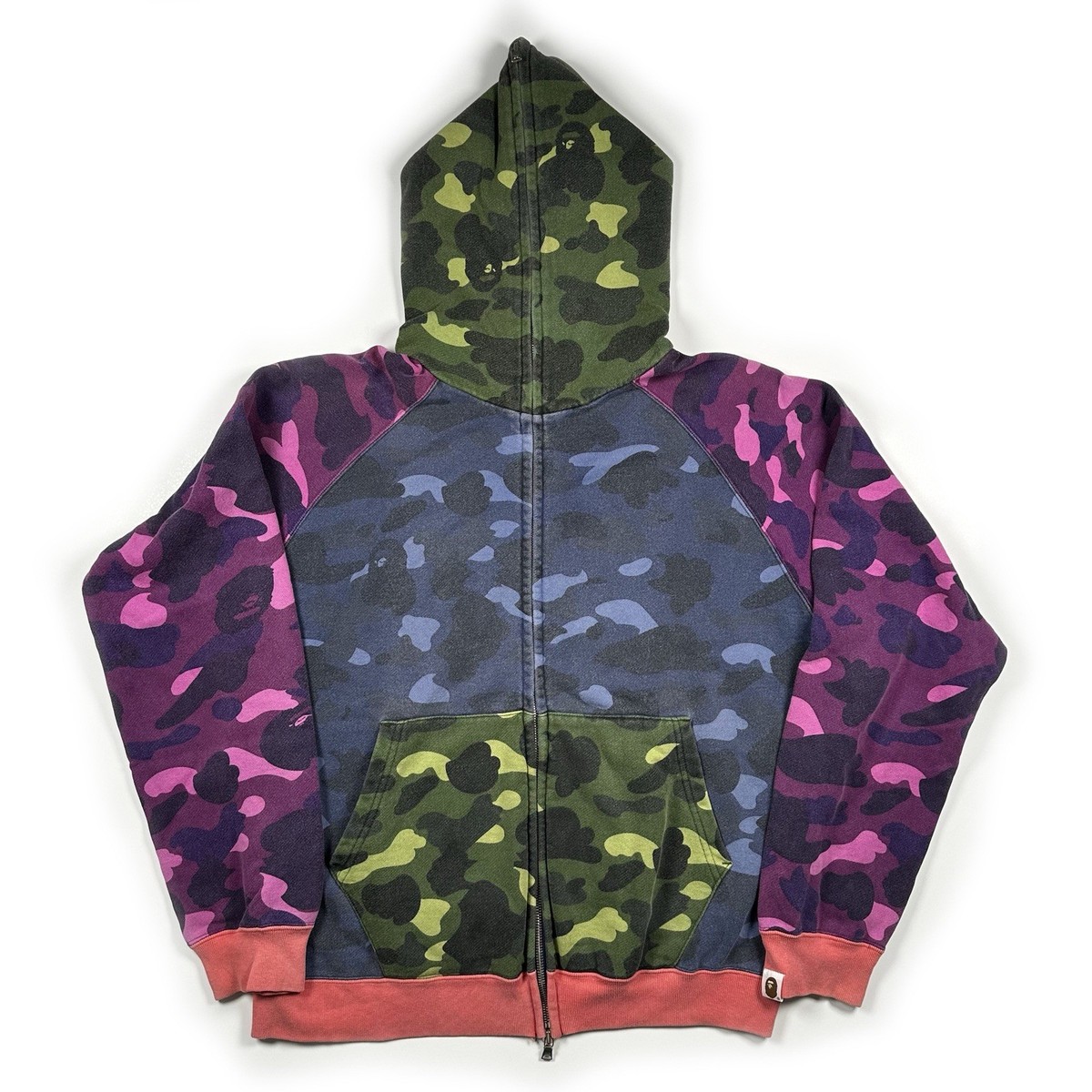 BAPE OG Vintage “Crazy Camo” Full Zip Hoodie sz S Nigo Era RARE A