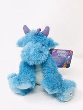 Shining Stars Dragon Blue Glitter Plush Stuffed Animal Russ 2006 With Tags