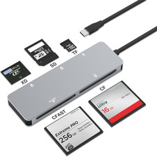 Cfast 2.0 Card Reader, USB C Cfast Card Reader 3.0 5Gbps Cfast/Cf/Sd/Tf/Xd - 5 i