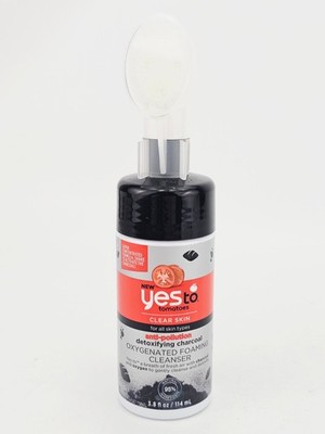 Yes To Tomatoes Clear Skin Detoxifying Charcoal Oxygen Foaming Cleanser 3.8 oz