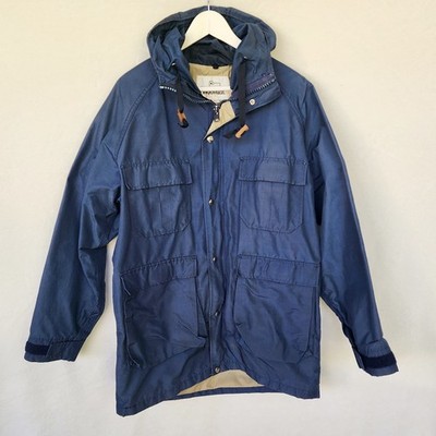 VTG 70s Woolrich 60/40 Mountain Parka Jacket Men M Navy Blue Talon