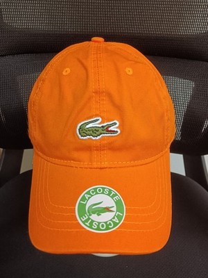 LACOSTE Outdoor Leisure Sports Adjustable Baseball Cap Orange-Yellow