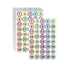 50Pcs Number Stickers Consecutive Number Labels for Boxes School Classroom