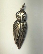 Retired James Avery Sterling Silver Large Owl Pendant