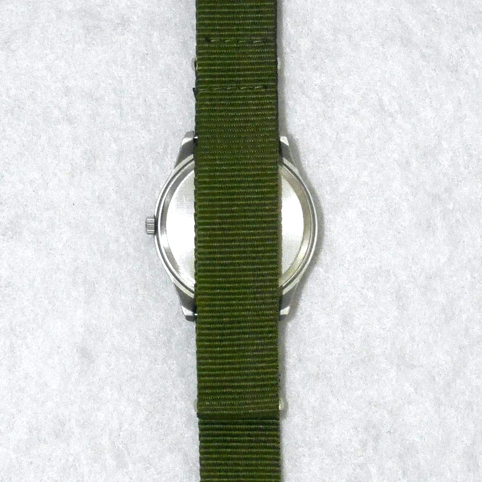 SEIKO ALBA Military Field Watch V158 2019 Black Solar Powered Day-Date Japan - Image 4 of 4