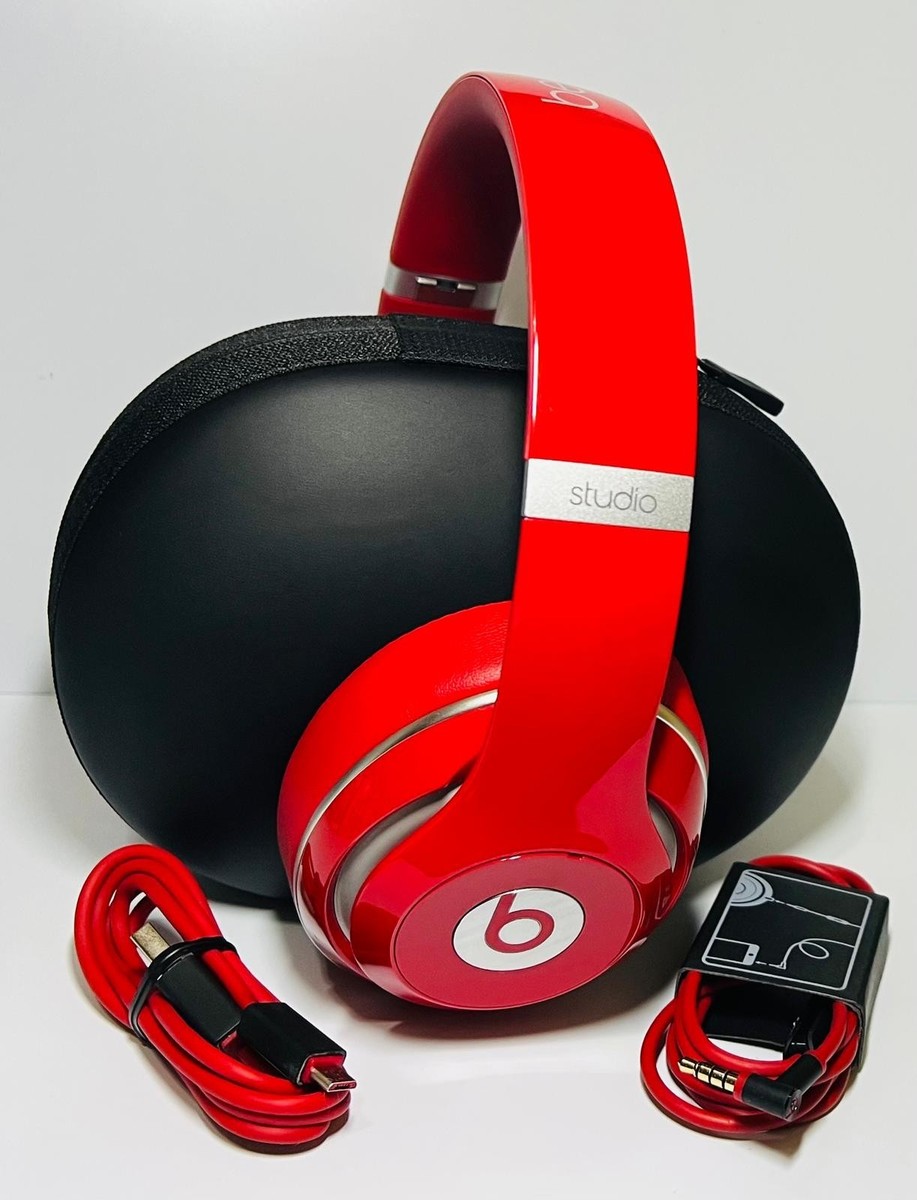 Beats Studio 2 WIRED Over Ear Headphones Noise Cancelling RED W