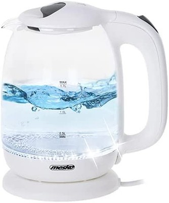 Glas-Wasserkocher Mesko MS 1302w Weiß 1,7 Liter 2200W Wassererhitzer Schnurlos 
