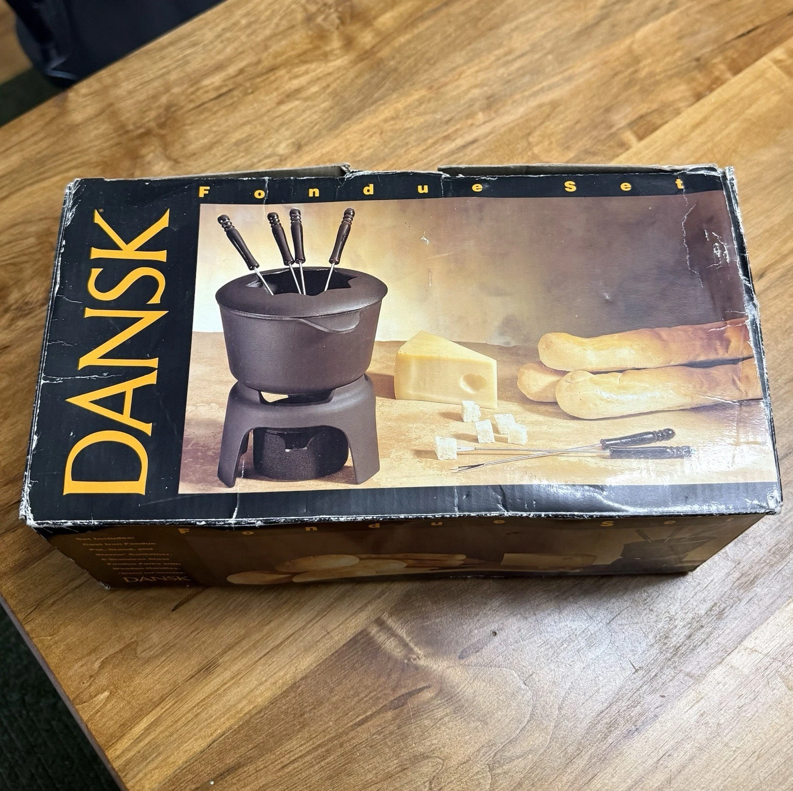 Vintage Dansk Cast Iron Fondue Set NEW NWT COMPLETE w/ Original Box 90s