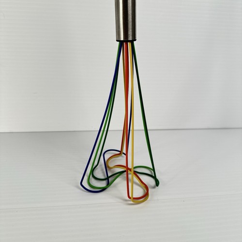 Kuhn Rikon Silicone Rainbow Whisk Stainless Steel Handle 11" Switzerland - Picture 2 of 5