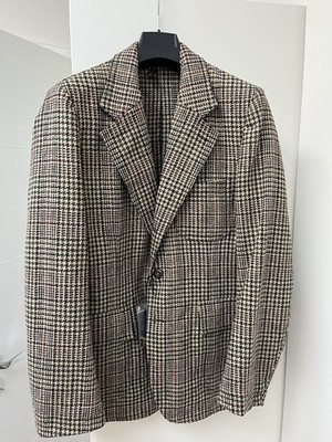 Drake s Prince of Wales Shetland Tweed Games Blazer Wine Mk. VII 40 Nagelneu